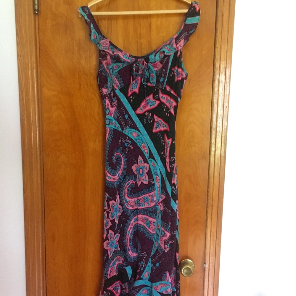 Betsey Johnson long dress with ajustable straps size L
